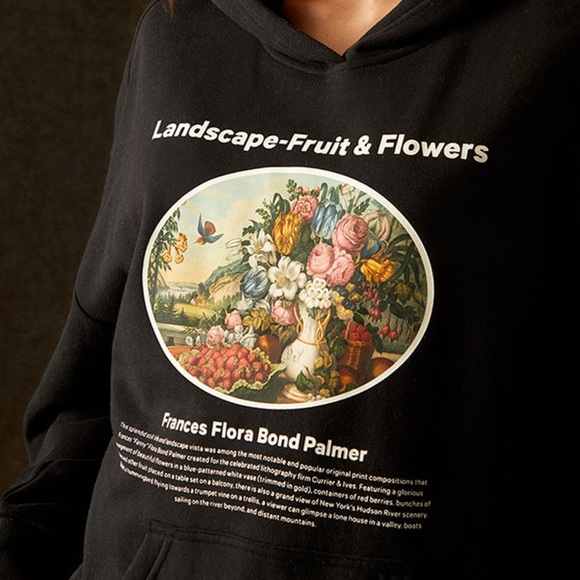 THE MET Fruit and Flowers Artistic Painting Graphic Sweatshirt Hoodie - Picture 1 of 13